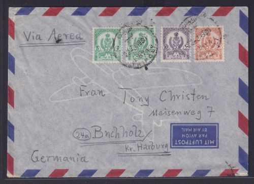 Flugpost airmail Tripolis Libyen nach Buchholz Kreis Harburg