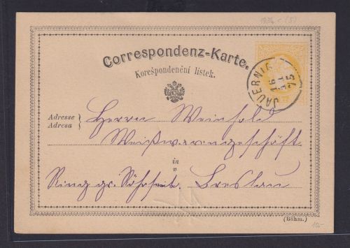 Österreich Ganzsache Kaiserreich 2 Kreuzer K1 Jauernig Böhmen R1 F.V.S.