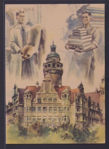 Besetzung Gemeinschaft Anlaßkarte Künstler Ansichtskarte Leipzig Friedensmesse