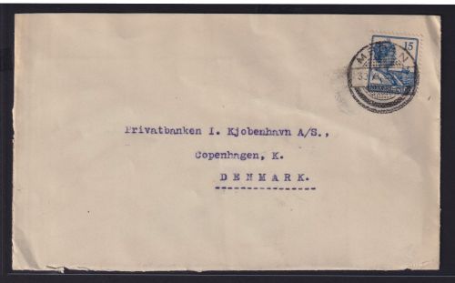 Niederländisch Indien Brief EF Medan Indonesien Sumatra n Kopenhagen Dänemark