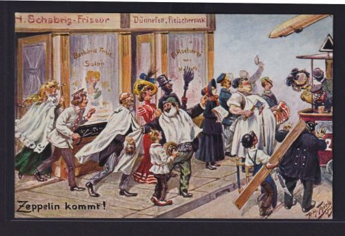 Ansichtskarte Zeppelin Luftschiff Künstlerkarte Signiert Arth.Thiele Leipzig