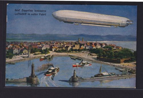 Ansichtskarte Zeppelin lenkbares Luftschiff in voller Fahrt