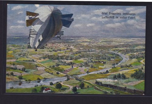 Ansichtskarte Zeppelin Luftschiff Künstlerkarte