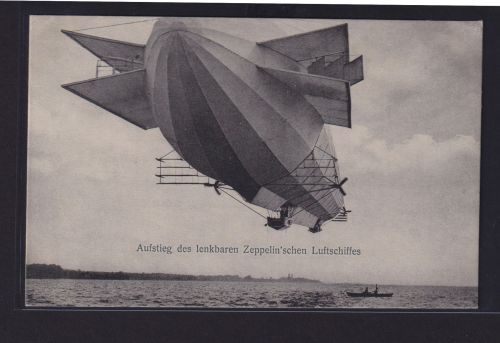 Ansichtskarte Zeppelin Luftschiff im Aufstieg