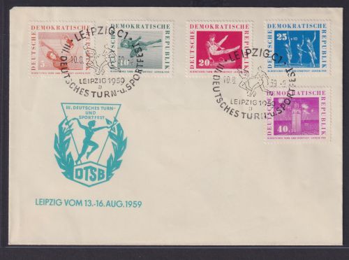DDR Brief Sport Turn und Sportfest Leipzig Sonderumschlag nicht amtlicher FDC