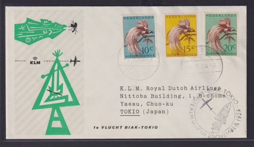 Asia Flugpost airmail Niederlande Neu Guinea Brief ab Biak Indonesia n Tokio
