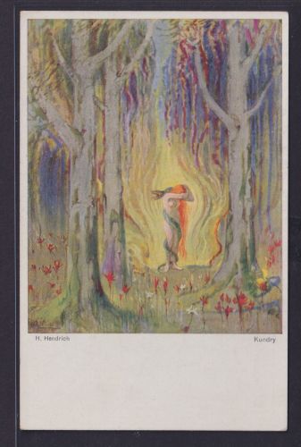 Ansichtskarte Jugendstil Art Nouveau Parsifal Kundry Herrmann Hendrich Maler