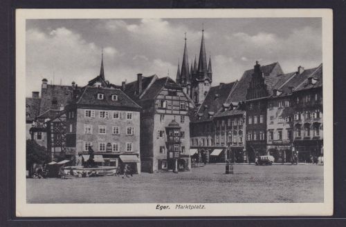 Ansichtskarte Eger Tschechien Cheb Marktplatz