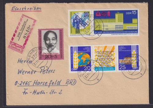 DDR Zusammendruck R Brief Ilsenburg nach Harsefeld Rundfunk + Brotkongress