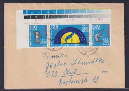 DDR Brief Zusammendruck Bogenecke Eckrand 125 Jahre Carl Zeiss Jena Grevesmühlen