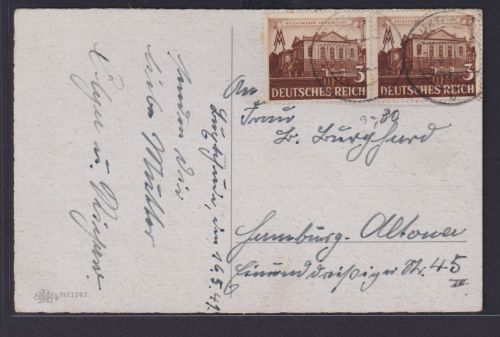 Deutsches Reich Brief Ansichtskarte MEF 764 Buxtehude n Hamburg Altona
