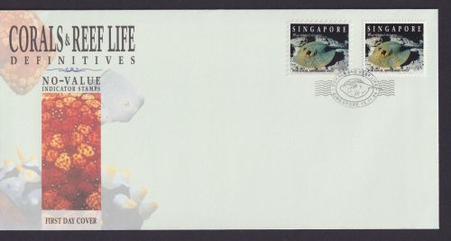 Singapur 2 Briefe Pflanzen Blumen Orchideen und Fische 1994 + 1995