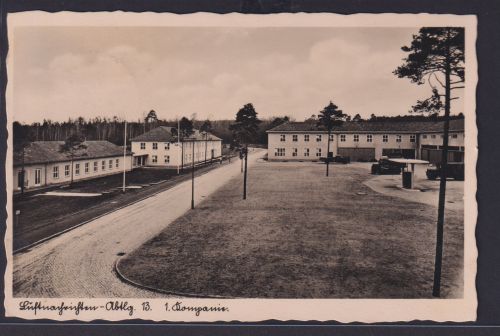 Ansichtskarte Klotzsche Sachsen Kasernen Luftnachrichten Abteilung 13 1.Kompanie