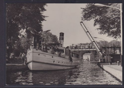 Ansichtskarte Woltersdorf Brandenburg Schiff in der Schleuse nach Bremen