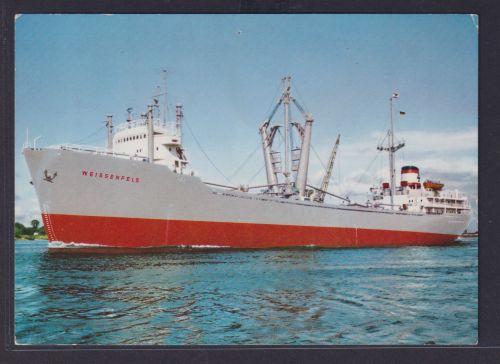 Ansichtskarte Schiff Schifffahrt Seefahrt Marine M.S. Weissenfels Deutsche
