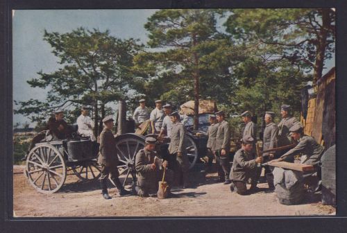 Ansichtskarte Champagne Frankreich Landschaft Soldaten an der Feldküche