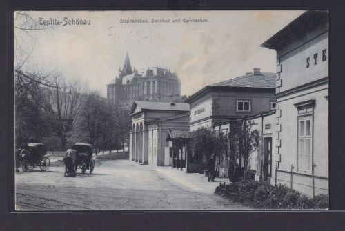 Ansichtskarte Teplitz Schönau Teplice Sudetenland Böhmen Tschechien Stephansbad