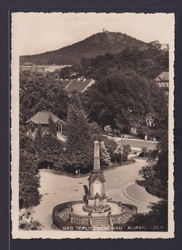 Ansichtskarte Teplitz Schönau Teplice Sudetenland Böhmen Tschechien Kuranlagen