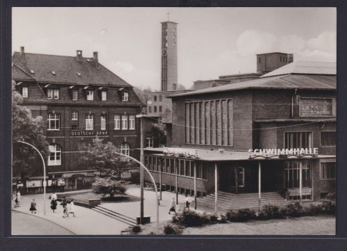 Ansichtskarte Hamburg Harburg Schwimmhalle