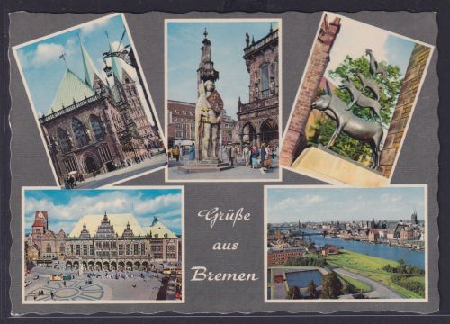 Ansichtskarte Bremen Verschiedene Stadtansichten Stadtmusikanten Kirche nach
