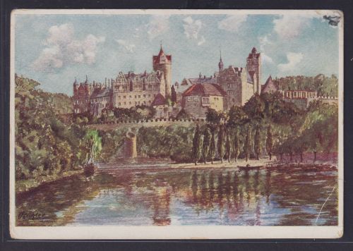 Ansichtskarte Bernburg Saale Sachsen Anhalt Künstlerkarte nach Aquarell Johs.
