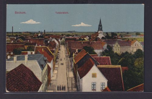 Ansichtskarte Beckum NRW Totalansicht Künstlerkarte