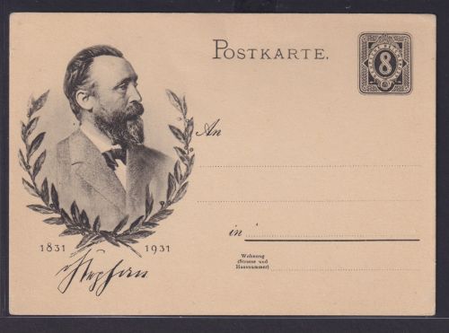 Deutsches Reich Ganzsache UPU Stephan 1931