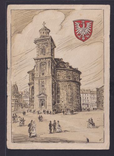 Beseztung Gemeinschaft Frankfurt Anlaßkarte Tag der Europäischen Union 19.5.1948