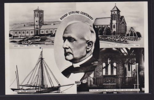 Flalkandinseln Brief Ansichtskarte Bishop Stirling Centenary FDC 179-182