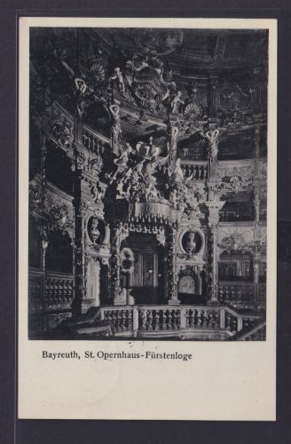 Ansichtskarte Bayreuth St. Opernhaus Fürstnloge Theater Schauspiler Oper