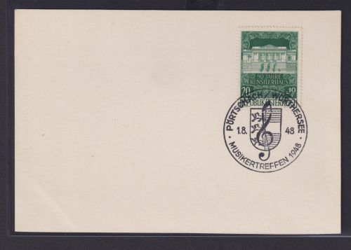 Pörtschlach Wörtersee Österreich Kunst Kultur Musik Musikertreffen SST 1.8.1948