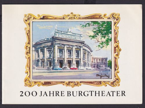 Österreich Künstler Sonderdruck 200 Jahre Burgtheater mit Block Wien 8.4.1976