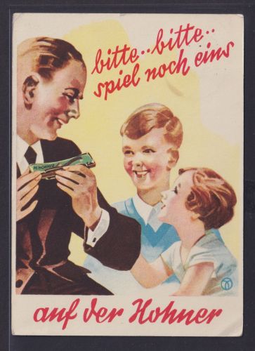 Ansichtskarte Berlin Hallensee n. Kassel Reklame Hohner Mundharmonika
