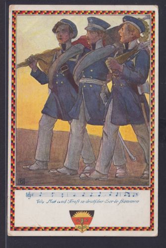 Ansichtskarte Wien n. Graz Soldaten Musiker Deutscher Schulverein Karte