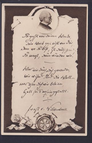 Ansichtskarte Bismarck Porträt Reichskanzler Deutsches Reich Vers Verein für