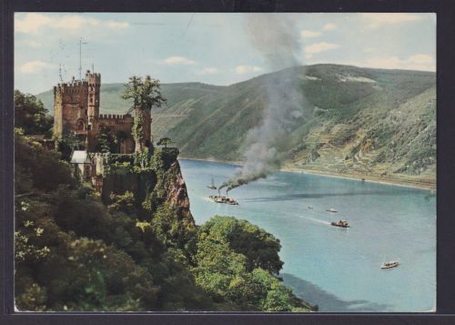 Ansichtskarte Schiffe Schifffahrt Rhein Burg Rheinstein ab Rüdesheim n. Beendorf