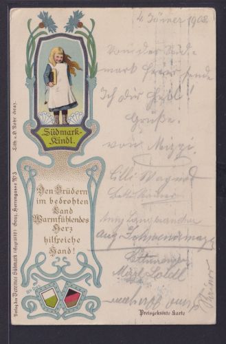Ansichtskarte Südmark Kindl Spruch Preisgekrönte Karte Verlag Verein Südmark