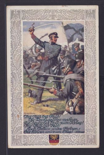 Ansichtskarte Verein Südmark Böhmen Österreich Deutsche Soldaten im Feld Sign