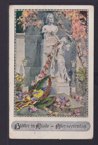 Ansichtskarte Österreich Deutsche Böhmen Künstler Sign. Denkmal Robert Hamerling