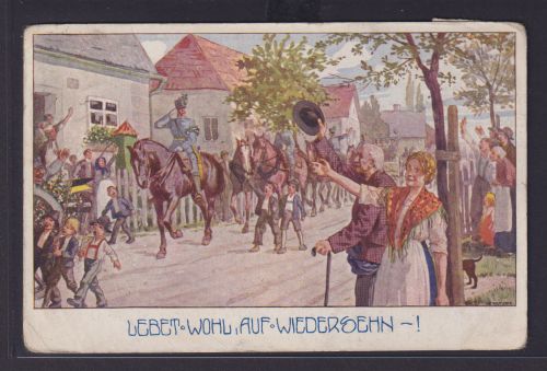 Ansichtskarte Österreich Deutsche Böhmen Künstler Vignette ab Wien