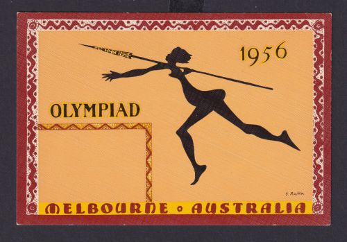 Ansichtskarte Olympia 1956 Melbourne Australien Künstlerkarte Sign. S.Rujko