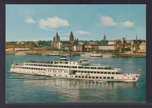 Ansichtskarte Schiffe Schifffahrt MS Rhein Rhein Mainz