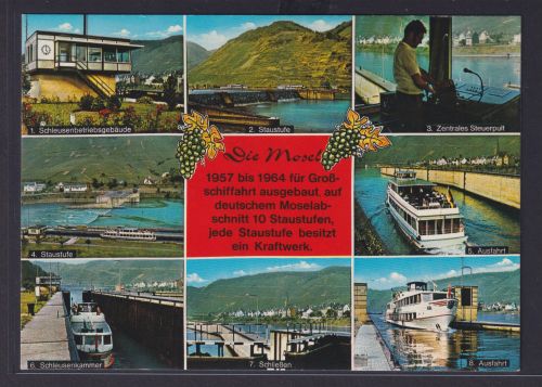Ansichtskarte Schiffe Schifffahrt Mosel Schleuse Versch. Ansichten