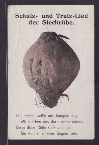 Ansichtskarte Schutz und Truzlied der Steckrübe