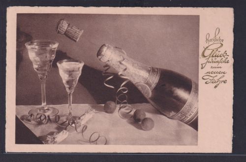 Ansichtskarte ab Jengum n. Oldenburg Neujahrsgruß