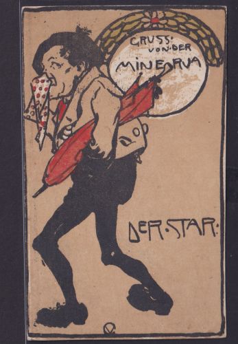 Ansichtskarte Jugendstil Art Nouveau Künstler sign. CV Minerva nach Grichischer