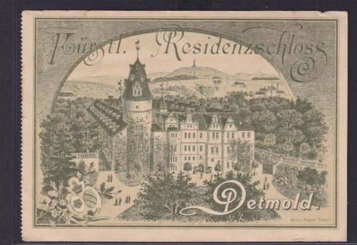 Ansichtskarte Detmold Fürstlicher Residenzschloss Künstlerkarte Gustav Heynke