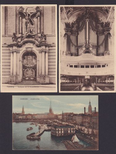 Ansichtskarte Hamburg Lot Sammlung 5xAK St. Michaeliskirche Jungfernstieg