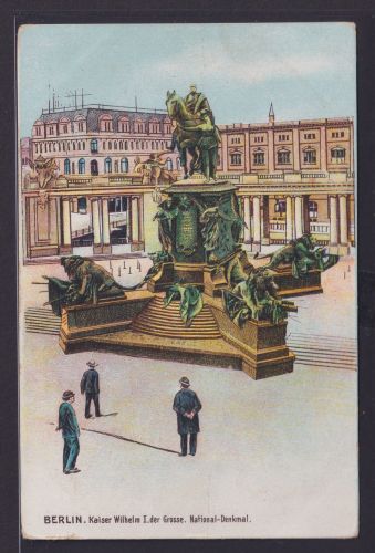 Ansichtskarte Künstlerkarte Berlin Kaiser Wilhelm National Denkmal