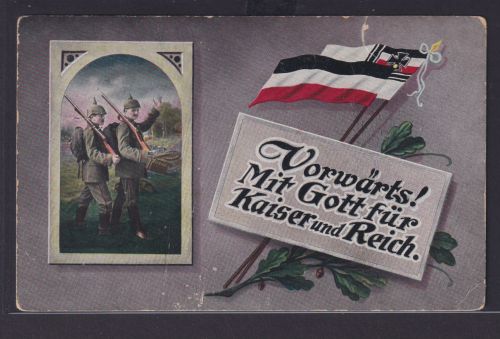 Ansichtskarte Fahne Deutsches Reich Kaiserreich ab Brandenburg